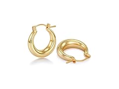 Sovesi 14K Gold Chunky Gold Hoop Earrings