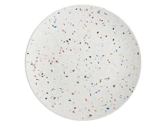 White Confetti Salad Plates, Set of 6