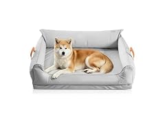 Silver Large Orthopedic Dog Bed