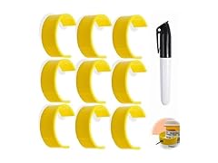  Pill Bottle Clips 9PCS w/Marker Yellow