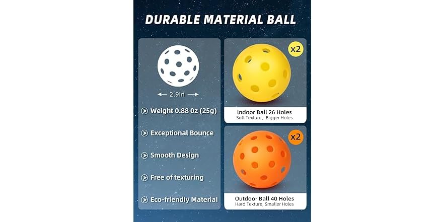 Mayboom Pickleball Paddle Set – USAPA Approved, 2 Rackets + Balls - Image 6