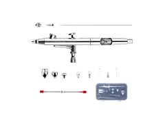 Airbrush Gun, Dual Action Gravity Feed with 0.3