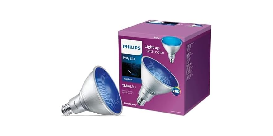 Philips LED Non-Dimmable PAR38 Blue Party Light