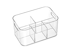 5-Compartment Clear Plastic Bin 