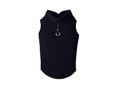 Gooby Fleece Vest Dog Sweater, Black, X-Small