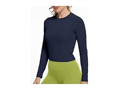 GGOV Women (L) Long Crop Workout Tops Yoga Shirts