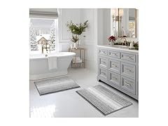 BSICPRO 2 Piece Bathroom Rug Set