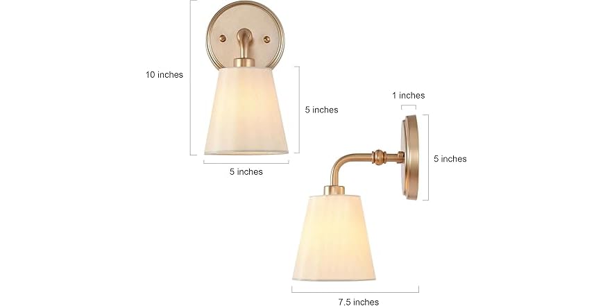 GEPOW Gold Wall Sconce, Modern 1-Light Sconces Wall