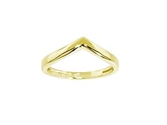 14K Plate Sterling Silver Chevron Midi Rings
