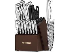 Astercook 15 Pieces Kitchen Knife Set
