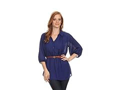 Miley & Molly Half Button Down Blouse