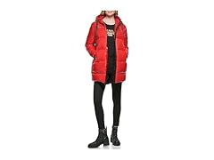 KARL LAGERFELD Womens (S) Short Puffer Scarlet