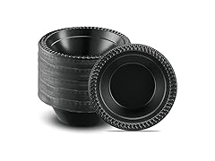 Bluesky Cuisine Black Plastic Bowls - 12oz. (Pack of 100)
