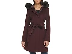 Cole Haan Women's Hooded Coat Slick Wool (8)