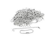 Long Silver Connector Clasp Ball Chains