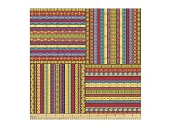 Ambesonne African Fabric by The Yard, Borders Pattern