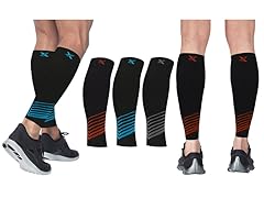 Ultra V-Striped Calf Compression Sleeves