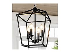 BrightHome Black Farmhouse Chandelier 4-Light