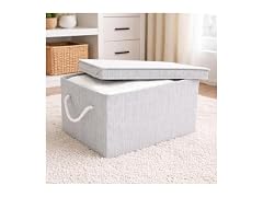 Sukkri Gray Storage Bins with Lids 2 PK