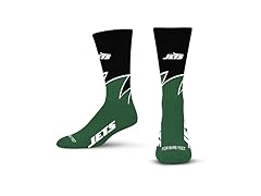 NEW YORK JETS Black Wave Crew Sock (L)