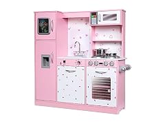 Kitchen set pink cookie backsplash