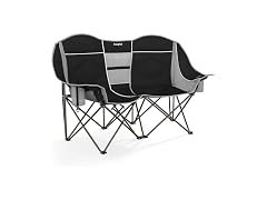 SUNNYFEEL Black Loveseat Camping Chair