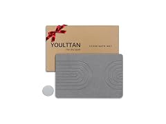 Semicircles Stone Bath Mat 24"x16" Gray