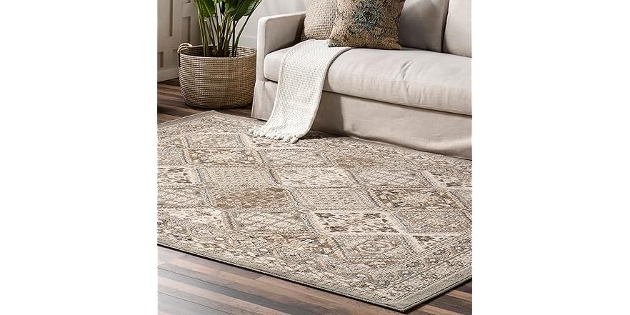 nuLOOM Becca Taupe/Ivory, 8' Square Rug