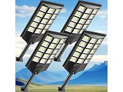 (4 Pack) Azeivk Solar Street Lights