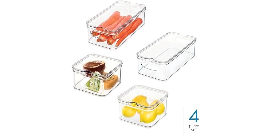 Fridge Rager Crisps iDesign Crisp 4-Piece Fridge Organizer