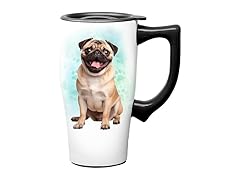 Spoontiques Pug Ceramic Travel Mug