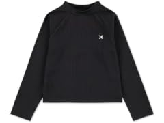 Hurley Kids (3T) Long Sleeve Rash Guard Shirt Blac