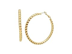 Steve Madden Twist Hoop Earrings