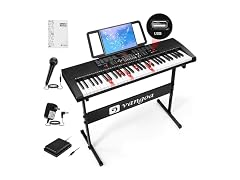 VANGOA Black Electric Keyboard Piano