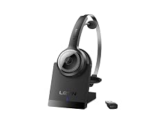 LEVN Wireless Headset AI Noise Cancel
