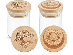 4 Pack Glass Storage Jars