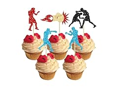 Gyufise  Boxing Player Cupcake Topper