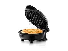 Holstein 4" Mini Waffle Maker Black