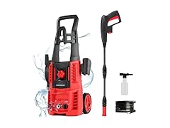 Electric Pressure Washer, 1850 PSI Max,1.0 GPM, 5" Wheels, 18M Cord