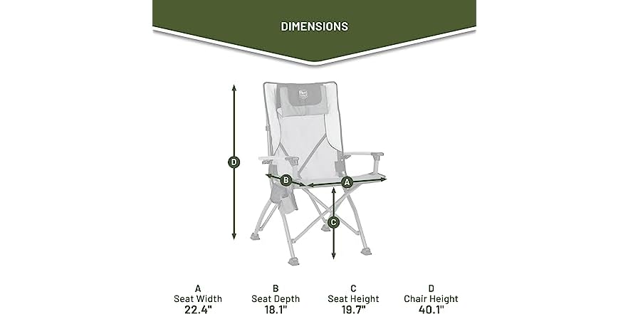 TIMBER RIDGE Aluminum Collapsible Chair