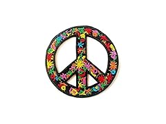 Flower Peace Sign Sew On Patch