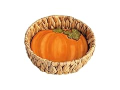 Mud Pie Thanksgiving Pumpkin Warming Basket Set
