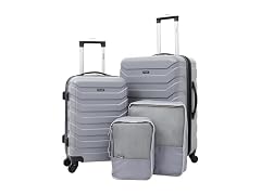 Wrangler 4 Piece Miami Luggage and Packing Cubes Set