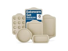 BAKKENMASTER 6-Piece Deluxe Nonstick Baking Pan Set 