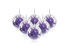 Uten 20Pcs Clear Plastic Fillable Ornaments