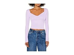 Forever 21 Women (M) Seamless Knit V-neck Crop Top