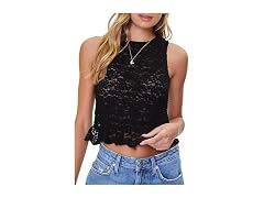Forever 21  (L) Lace Scalloped Top