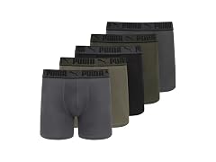 PUMA Men's 5-Pack Training Fit Boxer Briefs