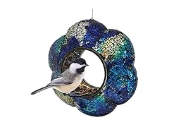 Sunnydaze 10-Inch Glass Mosaic Hanging Bird Feeder