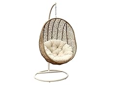 Manhattan Outdoor Light Brown Wicker Swing Chair
